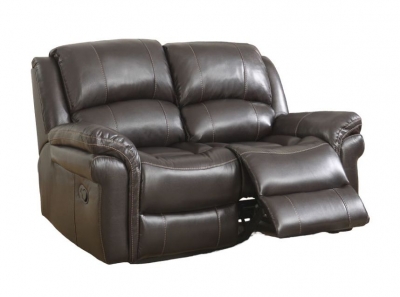 Product photograph of Farnham Brown Leather 2 Seater Recliner Sofa from Choice Furniture Superstore