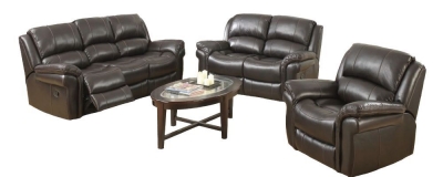 Product photograph of Farnham Brown Leather 3 1 1 Recliner Sofa Suite from Choice Furniture Superstore