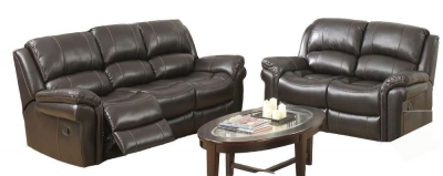 Product photograph of Farnham Brown Leather 3 2 Recliner Sofa Suite from Choice Furniture Superstore