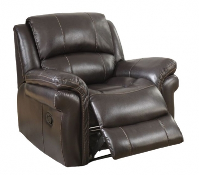 Product photograph of Farnham Brown Leather Recliner Armchair from Choice Furniture Superstore