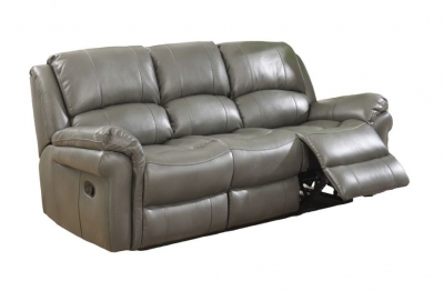 Product photograph of Farnham Grey Leather 3 Seater Recliner Sofa from Choice Furniture Superstore