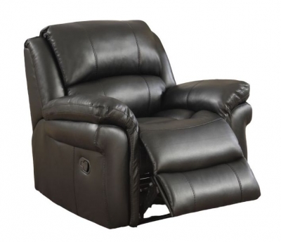 Product photograph of Farnham Black Leather Recliner Armchair from Choice Furniture Superstore