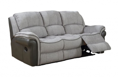 Product photograph of Farnham Fusion Grey 3 Seater Recliner Sofa from Choice Furniture Superstore