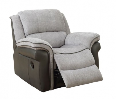 Product photograph of Farnham Fusion Grey Recliner Armchair from Choice Furniture Superstore