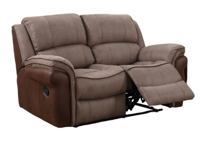 Product photograph of Farnham Fusion Taupe And Tan 2 Seater Recliner Sofa from Choice Furniture Superstore