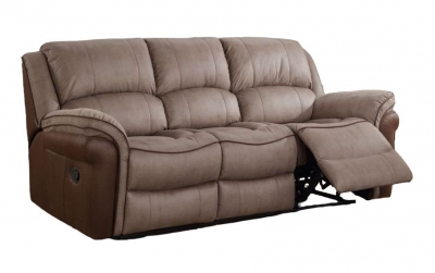 Product photograph of Farnham Fusion Taupe And Tan 3 Seater Recliner Sofa from Choice Furniture Superstore