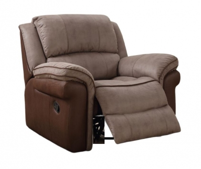 Product photograph of Farnham Fusion Taupe And Tan Recliner Armchair from Choice Furniture Superstore