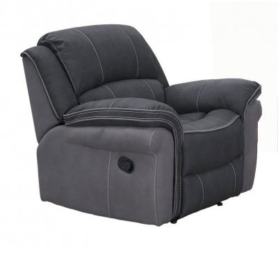 Product photograph of Kingston Charcoal Fusion Fabric Recliner Armchair from Choice Furniture Superstore