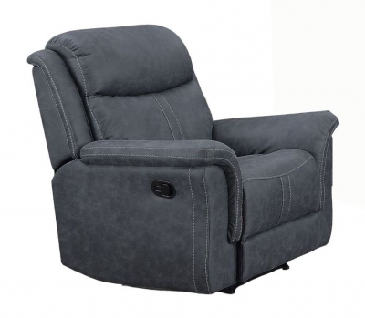 Product photograph of Portland Slate Grey Fabric Recliner Armchair from Choice Furniture Superstore