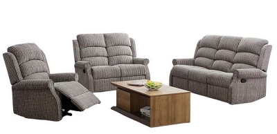 Product photograph of Windsor Latte Fabric 3 2 1 Recliner Sofa Suite from Choice Furniture Superstore