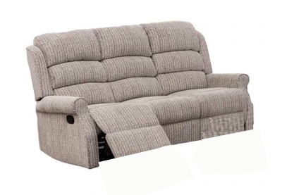 Product photograph of Windsor Natural Fabric 3 Seater Recliner Sofa from Choice Furniture Superstore