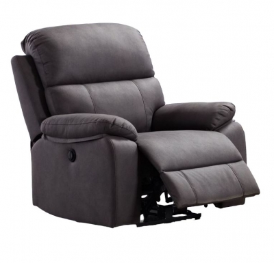 Product photograph of Stretford Dark Grey Fabric Electric Recliner Armchair from Choice Furniture Superstore