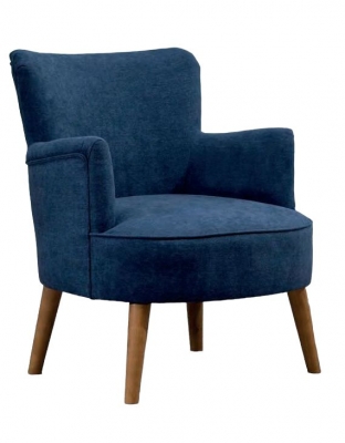 Product photograph of Keira Midnight Blue Fabric Armchair from Choice Furniture Superstore