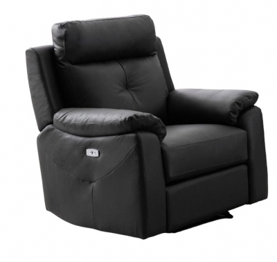 Product photograph of Milano Leather Electric Recliner Armchair from Choice Furniture Superstore