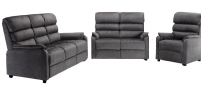 Product photograph of Savoy Grey Fabric 3 1 1 Seater Fixed Sofa Suite from Choice Furniture Superstore