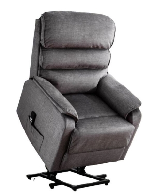 Product photograph of Savoy Grey Fabric Electric Lift And Tilt Recliner Armchair from Choice Furniture Superstore