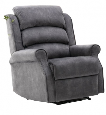 Product photograph of Penrith Grey Fabric Electric Recliner Sofa Chair from Choice Furniture Superstore