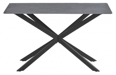 Product photograph of Azzurra Sintered Stone Grey Console Table 120cm W With Black Metal Spider Legs from Choice Furniture Superstore