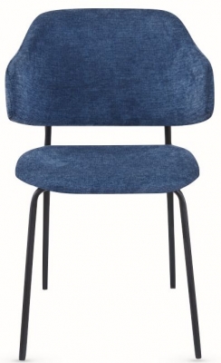 Product photograph of Set Of 4 Blake Navy Fabric Dining Chair from Choice Furniture Superstore