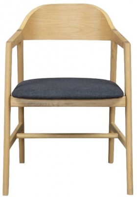 Product photograph of Carrington Scandinavian Style Oak Carver Dining Chair Sold In Pairs from Choice Furniture Superstore