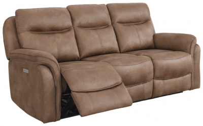 Product photograph of Claremont 3 Seater Recliner Sofa Velvet Fabric Upholstered from Choice Furniture Superstore