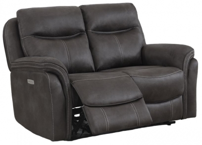 Product photograph of Claremont Grey Fabric 2 Seater Recliner Sofa from Choice Furniture Superstore