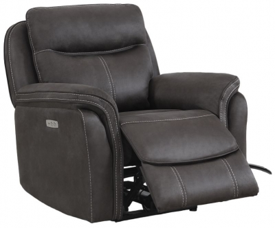 Product photograph of Claremont Grey Fabric Recliner Armchair from Choice Furniture Superstore