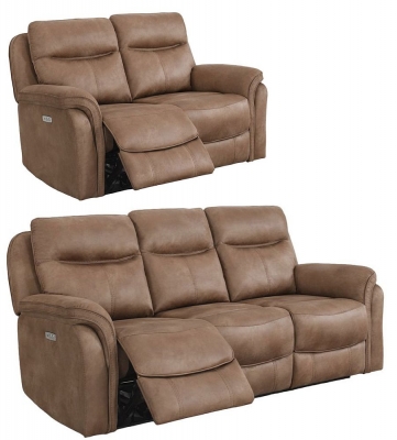 Product photograph of Claremont 3 2 Recliner Sofa Suite Velvet Fabric Upholstered from Choice Furniture Superstore