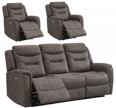 Product photograph of Harrogate 3 1 1 Recliner Sofa Suite Velvet Fabric Upholstered from Choice Furniture Superstore