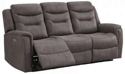 Product photograph of Harrogate Brown Fabric 3 Seater Recliner Sofa from Choice Furniture Superstore