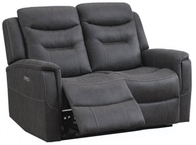 Product photograph of Harrogate Grey Fabric 2 Seater Recliner Sofa from Choice Furniture Superstore