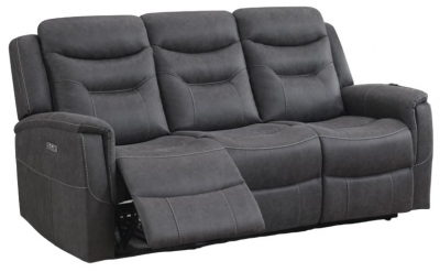 Product photograph of Harrogate Grey Fabric 3 Seater Recliner Sofa from Choice Furniture Superstore