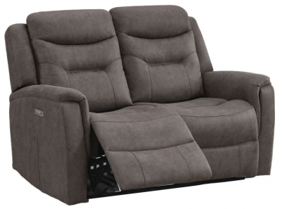 Product photograph of Harrogate Brown Fabric 2 Seater Recliner Sofa from Choice Furniture Superstore