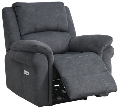 Product photograph of Wentworth Grey Fabric Recliner Armchair from Choice Furniture Superstore