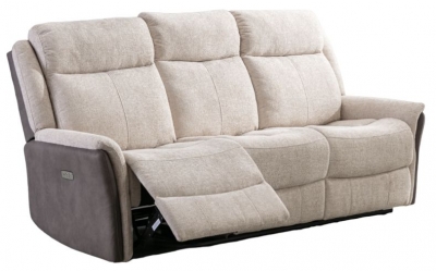 Product photograph of Treyton Fusion 3 Seater Recliner Sofa Velvet Fabric Upholstered from Choice Furniture Superstore