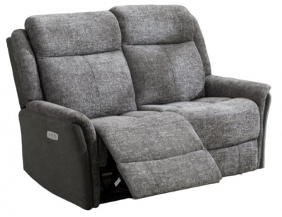 Product photograph of Treyton Fusion Grey Fabric 2 Seater Recliner Sofa from Choice Furniture Superstore