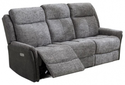 Product photograph of Treyton Fusion Grey Fabric 3 Seater Recliner Sofa from Choice Furniture Superstore