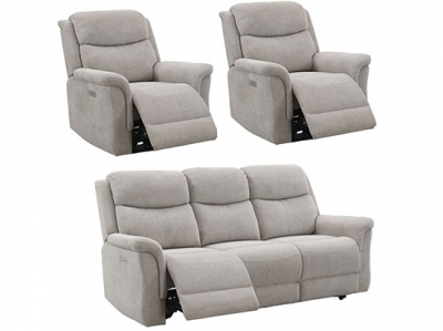 Product photograph of Faringdon 3 1 1 Recliner Sofa Suite Velvet Fabric Upholstered from Choice Furniture Superstore