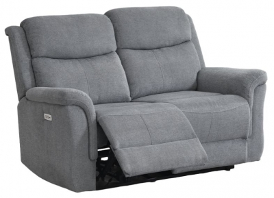 Product photograph of Faringdon Grey Fabric 2 Seater Recliner Sofa from Choice Furniture Superstore