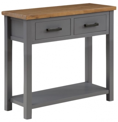 Product photograph of Glenmore Rustic Pine Large With 2 Drawer Console Table from Choice Furniture Superstore