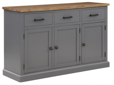 Product photograph of Glenmore Rustic Pine Sideboard 137cm With 3 Door 3 Drawer from Choice Furniture Superstore