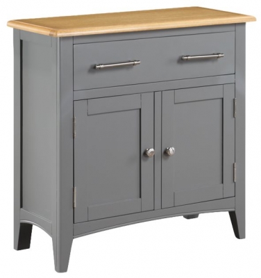 Rossmore Grey Painted Compact Sideboard, 80cm with 2 Doors 2 Drawers