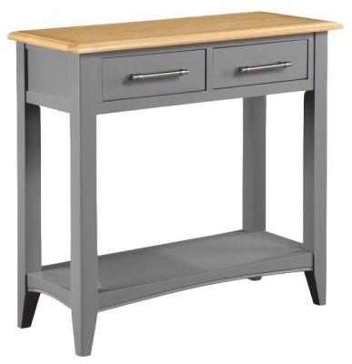 Product photograph of Rossmore Grey Painted Console Table With 2 Drawer from Choice Furniture Superstore