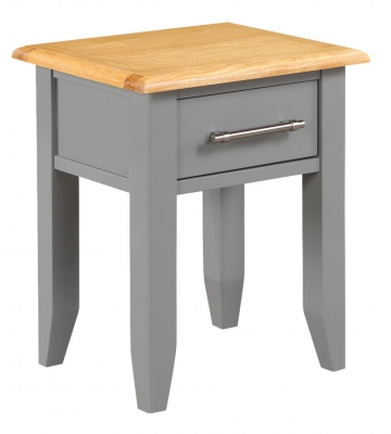 Product photograph of Rossmore Grey Painted Lamp Table With 1 Drawer from Choice Furniture Superstore
