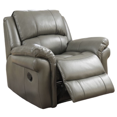 Product photograph of Farnham Grey Leather Recliner Armchair from Choice Furniture Superstore