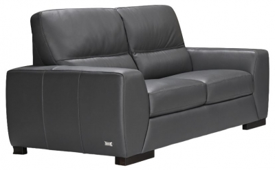 Product photograph of Nuova Grey Moon 2 Seater Sofa Leather from Choice Furniture Superstore