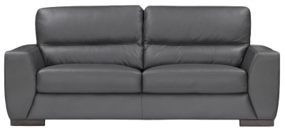 Product photograph of Nuova Grey Moon 3 Seater Sofa Leather from Choice Furniture Superstore