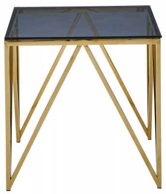 Product photograph of Allure Classic Gold End Table from Choice Furniture Superstore