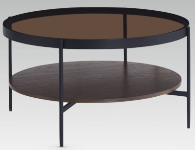 Soho Walnut Round Coffee Table 80cm