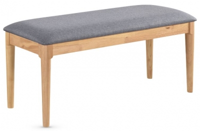 Product photograph of Orlando Oak Dining Bench from Choice Furniture Superstore
